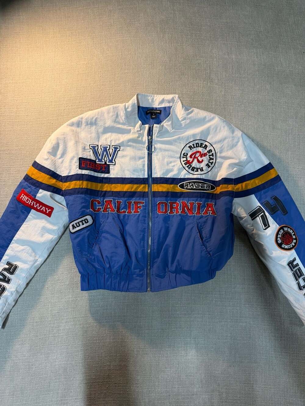 PrettyLittleThing California Racing Bomber Jacket